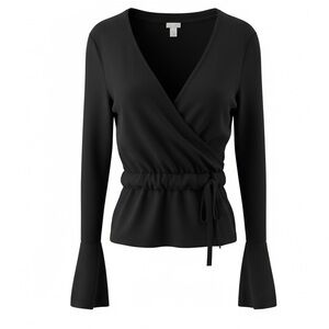 J. Crew Black Tie-Front Cardigan